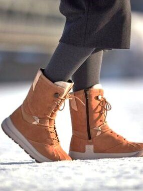 Ecco Solice High Tall Boots Nubuck Leather Cashmere Tan Size 39 US 8 - 8.5 NEW